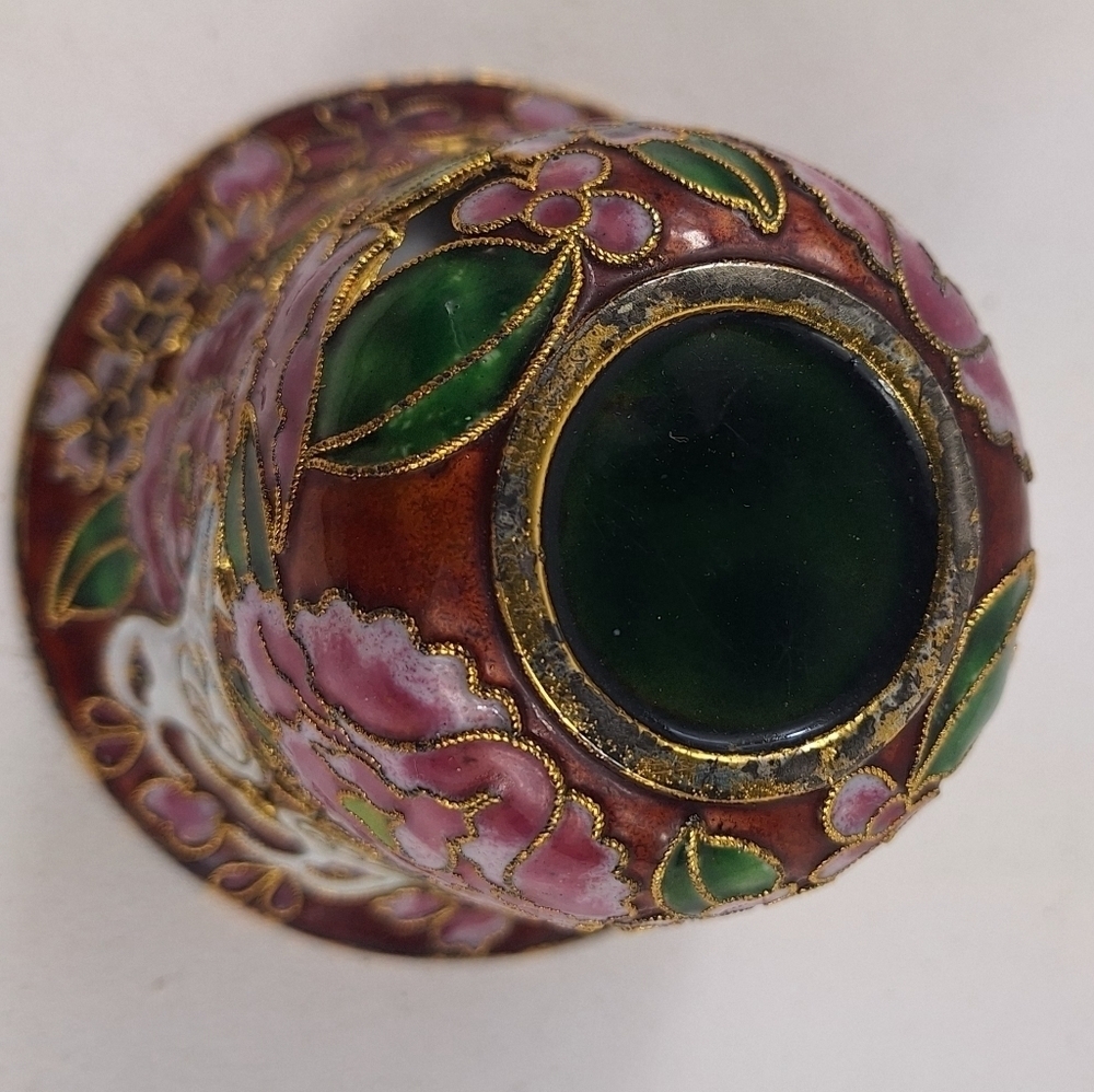 Chinese Enameled Cloisonne  Votive Holder - Picture 10 of 10